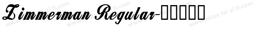 Zimmerman Regular字体转换
